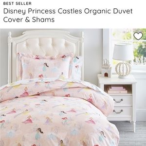 Potter Barn Kids Organic Disney Princess Duvet and Sham Set